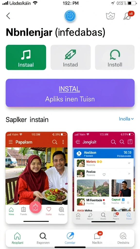 Screenshot menunjukkan karakter utama dalam mode pertempuran.