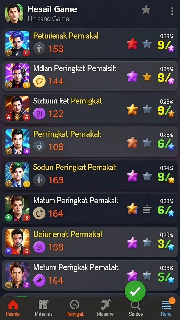 Fitur statistik yang membantu pemain merencanakan taruhan.