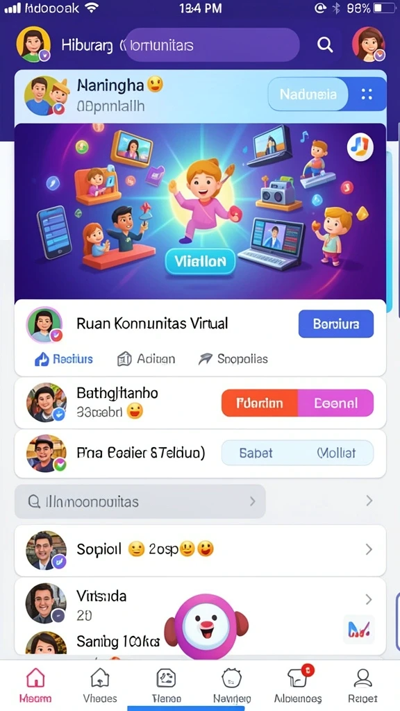 Desain karakter yang beragam dan unik.