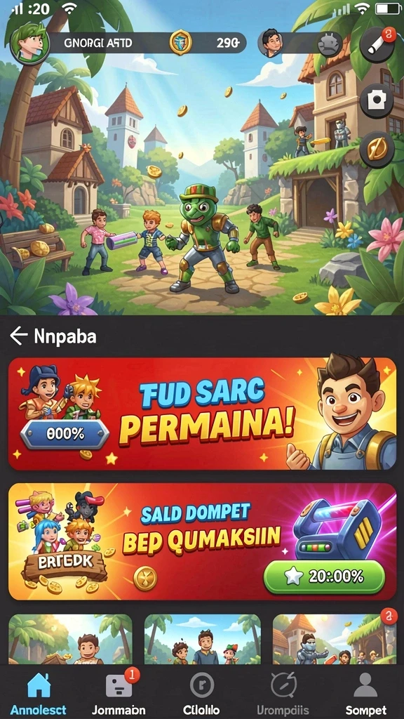 Fitur multiplayer yang memungkinkan bermain dengan teman.