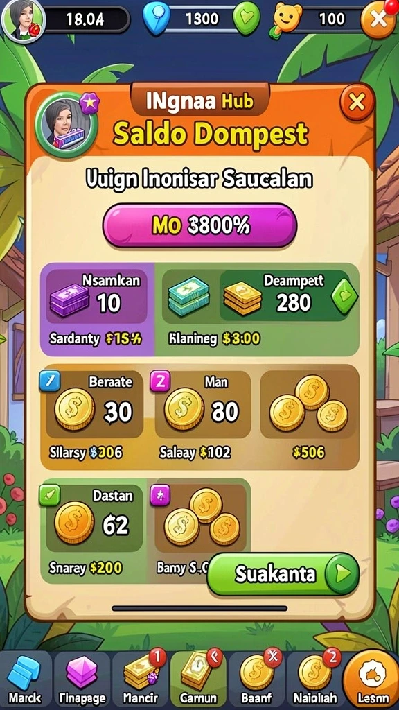 Tampilan grafis yang memukau saat bermain.