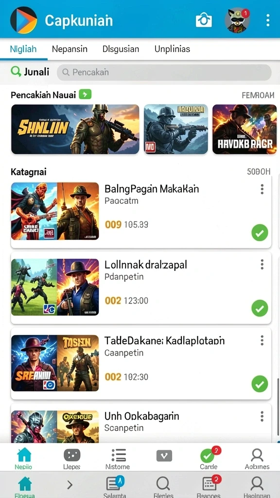 Beragam pilihan permainan yang menghibur dan menantang.