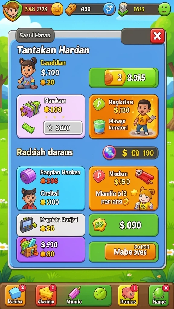 Karakter tokek yang lucu dan penuh warna.