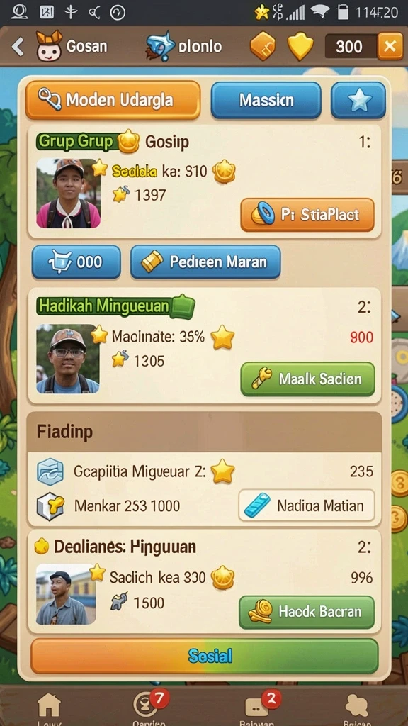 Bersama teman-teman dalam mode multiplayer yang seru.
