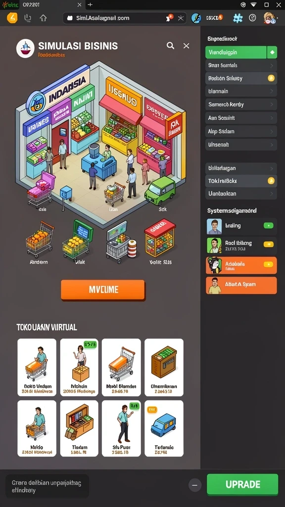 Tampilan menu utama yang menarik dan mudah dinavigasi.